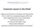 Corporate lawyers in abu dhabi