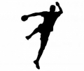 Silhouette de 2 joueur de handball 21140365