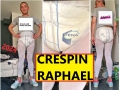 Raphael crespin en legging blanc et couche 